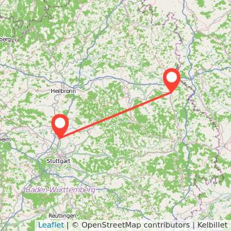 Ludwigsburg Crailsheim Mitfahrgelegenheit Karte