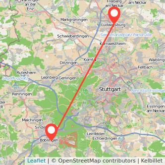 Ludwigsburg Böblingen Mitfahrgelegenheit Karte
