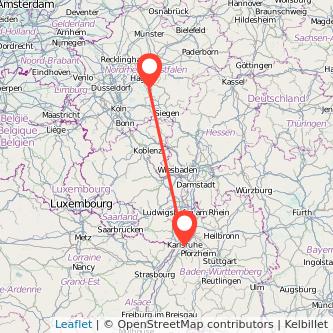 Lüdenscheid Karlsruhe Mitfahrgelegenheit Karte