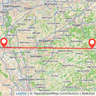 Lüdenscheid Düsseldorf Mitfahrgelegenheit Karte