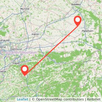 Lüdenscheid Delbrück Mitfahrgelegenheit Karte