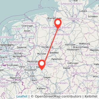 Lüdenscheid Bremen Mitfahrgelegenheit Karte