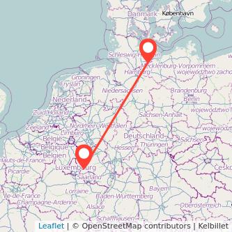 Lübeck Trier Mitfahrgelegenheit Karte