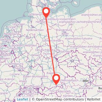 Lübeck Rosenheim Mitfahrgelegenheit Karte