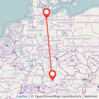 Lübeck München Mitfahrgelegenheit Karte
