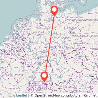 Lübeck Konstanz Mitfahrgelegenheit Karte