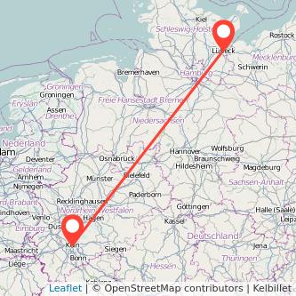 Lübeck Köln Mitfahrgelegenheit Karte