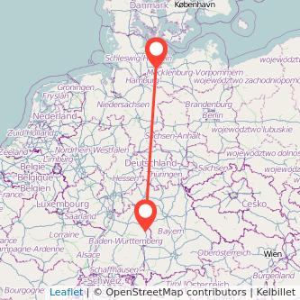 Lübeck Ellwangen Bahn Karte