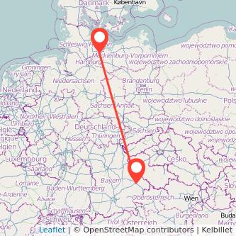 Lübeck Deggendorf Mitfahrgelegenheit Karte