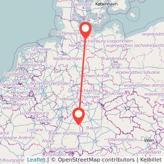 Lübeck Crailsheim Mitfahrgelegenheit Karte