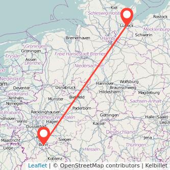 Lübeck Bonn Mitfahrgelegenheit Karte