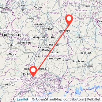 Lörrach Schweinfurt Mitfahrgelegenheit Karte