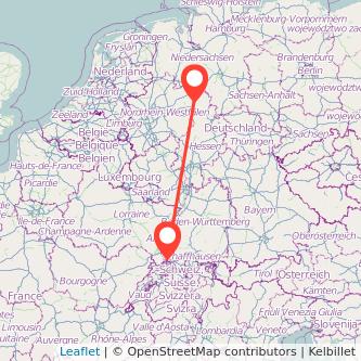 Lörrach Paderborn Mitfahrgelegenheit Karte