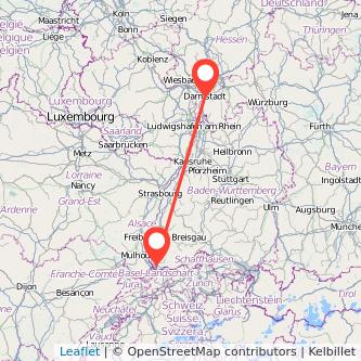 Lörrach Darmstadt Mitfahrgelegenheit Karte