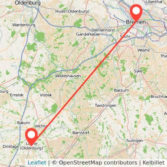 Lohne Bremen Mitfahrgelegenheit Karte