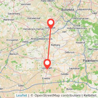 Lippstadt Gütersloh Mitfahrgelegenheit Karte
