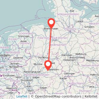 Lippstadt Bremerhaven Mitfahrgelegenheit Karte