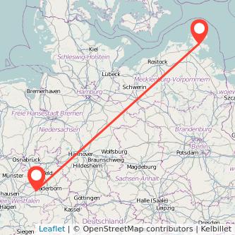 Lippstadt Bergen auf Rügen Bahn Karte