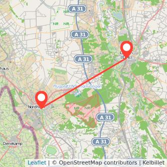 Lingen Nordhorn Mitfahrgelegenheit Karte
