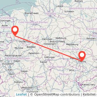 Lingen Leipzig Mitfahrgelegenheit Karte