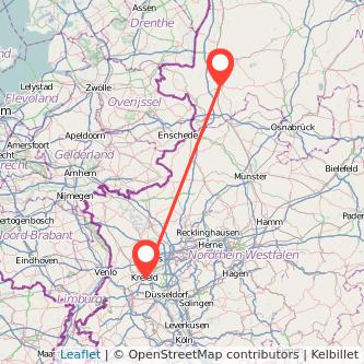 Lingen Krefeld Mitfahrgelegenheit Karte