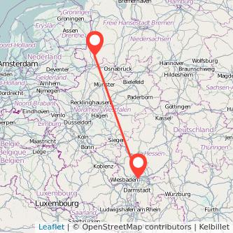 Lingen Frankfurt am Main Mitfahrgelegenheit Karte