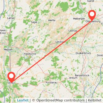 Lingen Cloppenburg Mitfahrgelegenheit Karte