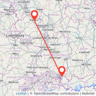 Lindau Koblenz Mitfahrgelegenheit Karte