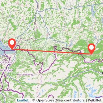 Lindau Garmisch-Partenkirchen Bahn Karte