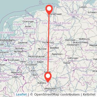 Limburg Wilhelmshaven Bus Karte