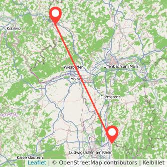 Limburg Weinheim Bahn Karte