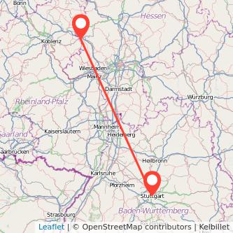Limburg Stuttgart Mitfahrgelegenheit Karte