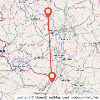 Limburg Rastatt Bahn Karte