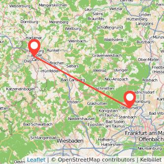Limburg Oberursel Mitfahrgelegenheit Karte