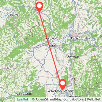 Limburg Mannheim Mitfahrgelegenheit Karte