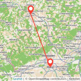 Limburg Mainz Mitfahrgelegenheit Karte