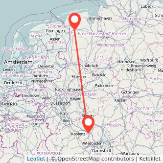 Limburg Leer Mitfahrgelegenheit Karte