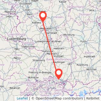 Limburg Konstanz Bahn Karte