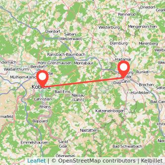Limburg Koblenz Mitfahrgelegenheit Karte