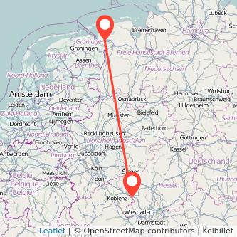 Limburg Emden Bahn Karte