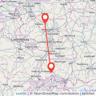 Limburg Donaueschingen Bahn Karte