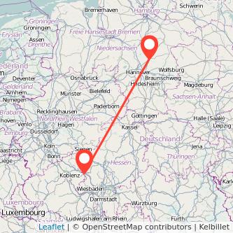 Limburg Celle Bahn Karte