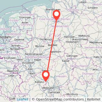 Limburg Bremen Bahn Karte
