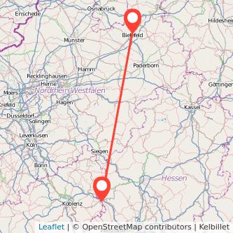 Limburg Bielefeld Mitfahrgelegenheit Karte