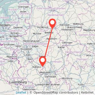 Limburg Bad Oeynhausen Mitfahrgelegenheit Karte