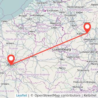 Limburg Paris Bahn Karte