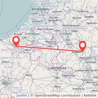 Limburg Lille Bahn Karte