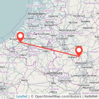 Limburg Gent Bahn Karte