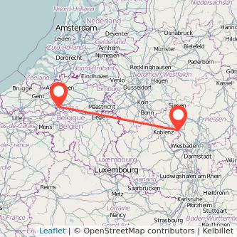 Limburg Brüssel Bahn Karte