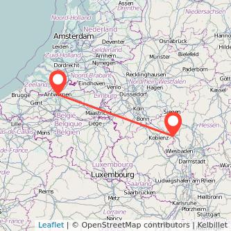 Limburg Antwerpen Bahn Karte